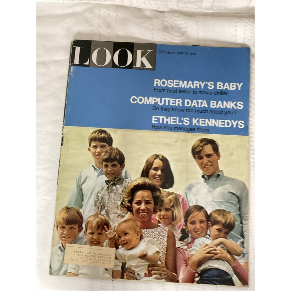 Look Magazine June 25, 1968 - Rosemary's Baby - Ethel Kennedy - Computers